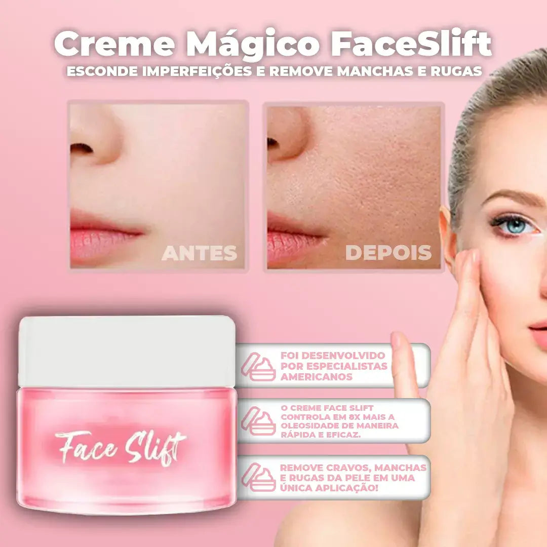 Crème magique FaceSlift® - dissimule 100% des imperfections et élimine les taches et les rides